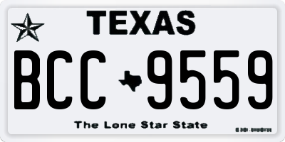 TX license plate BCC9559