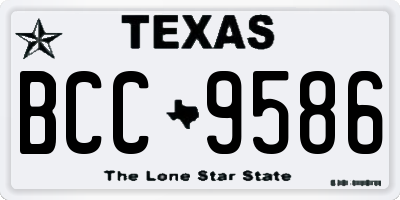 TX license plate BCC9586