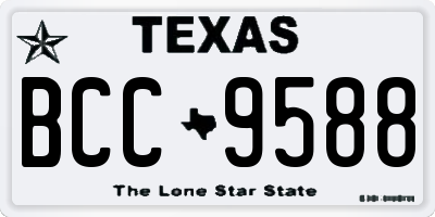 TX license plate BCC9588