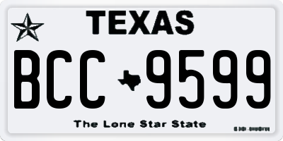 TX license plate BCC9599