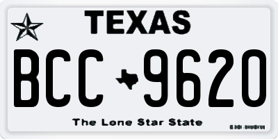 TX license plate BCC9620