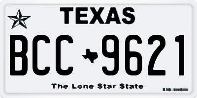TX license plate BCC9621