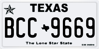 TX license plate BCC9669
