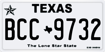 TX license plate BCC9732