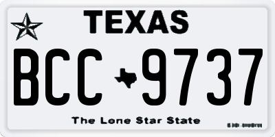 TX license plate BCC9737