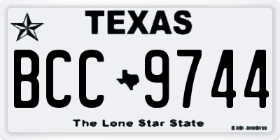 TX license plate BCC9744