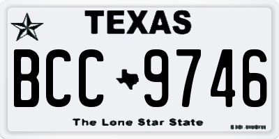 TX license plate BCC9746