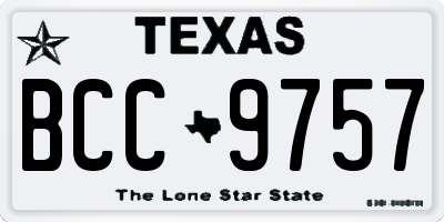 TX license plate BCC9757