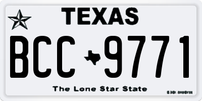 TX license plate BCC9771