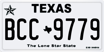 TX license plate BCC9779