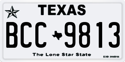 TX license plate BCC9813