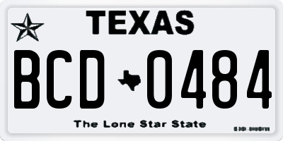 TX license plate BCD0484