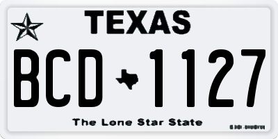 TX license plate BCD1127