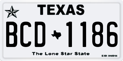 TX license plate BCD1186