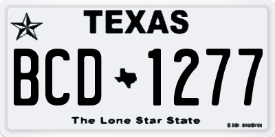 TX license plate BCD1277