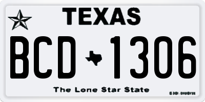 TX license plate BCD1306