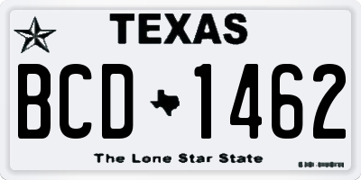 TX license plate BCD1462