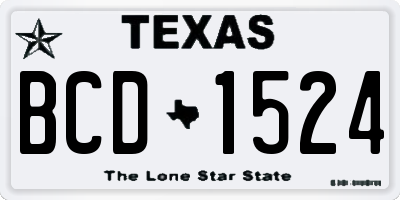 TX license plate BCD1524