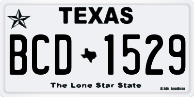 TX license plate BCD1529