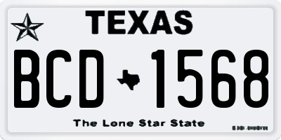 TX license plate BCD1568