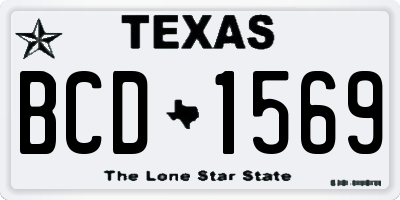 TX license plate BCD1569