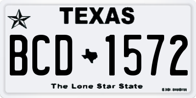 TX license plate BCD1572