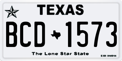 TX license plate BCD1573