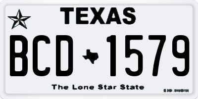 TX license plate BCD1579