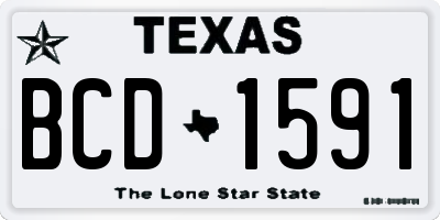 TX license plate BCD1591