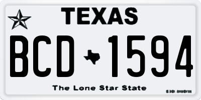 TX license plate BCD1594