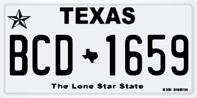 TX license plate BCD1659