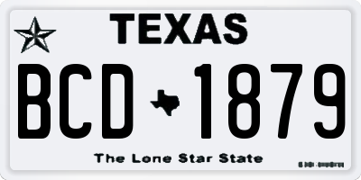 TX license plate BCD1879