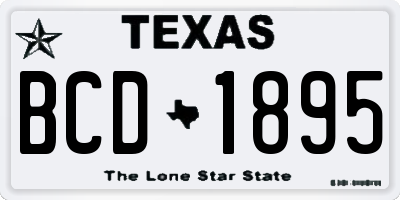 TX license plate BCD1895
