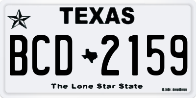 TX license plate BCD2159