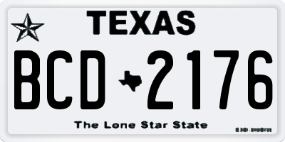 TX license plate BCD2176
