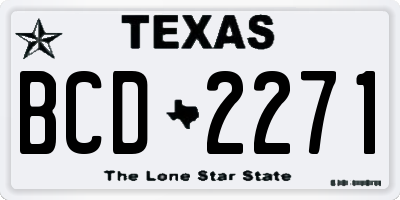 TX license plate BCD2271