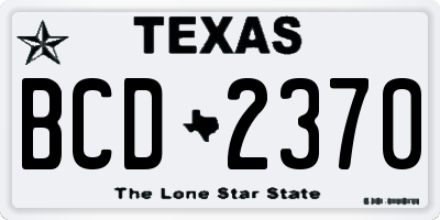 TX license plate BCD2370
