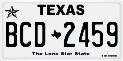 TX license plate BCD2459