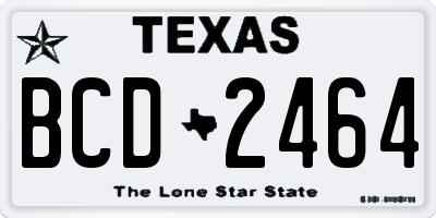 TX license plate BCD2464