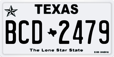 TX license plate BCD2479