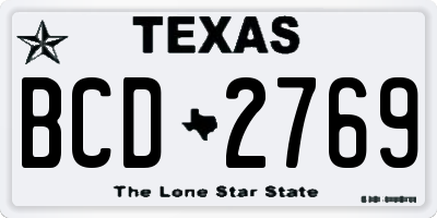 TX license plate BCD2769
