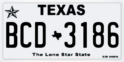 TX license plate BCD3186