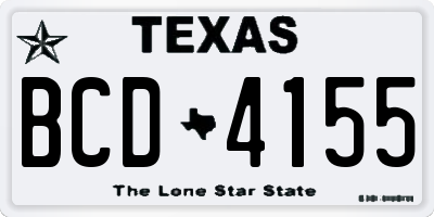 TX license plate BCD4155