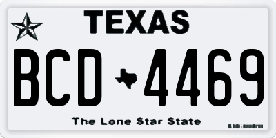 TX license plate BCD4469