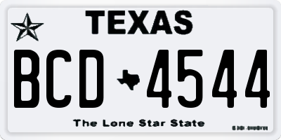 TX license plate BCD4544