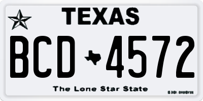 TX license plate BCD4572