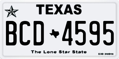 TX license plate BCD4595