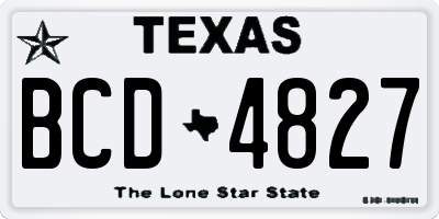 TX license plate BCD4827