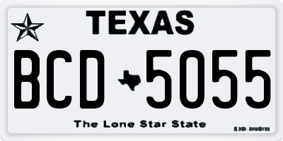TX license plate BCD5055