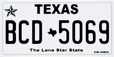 TX license plate BCD5069